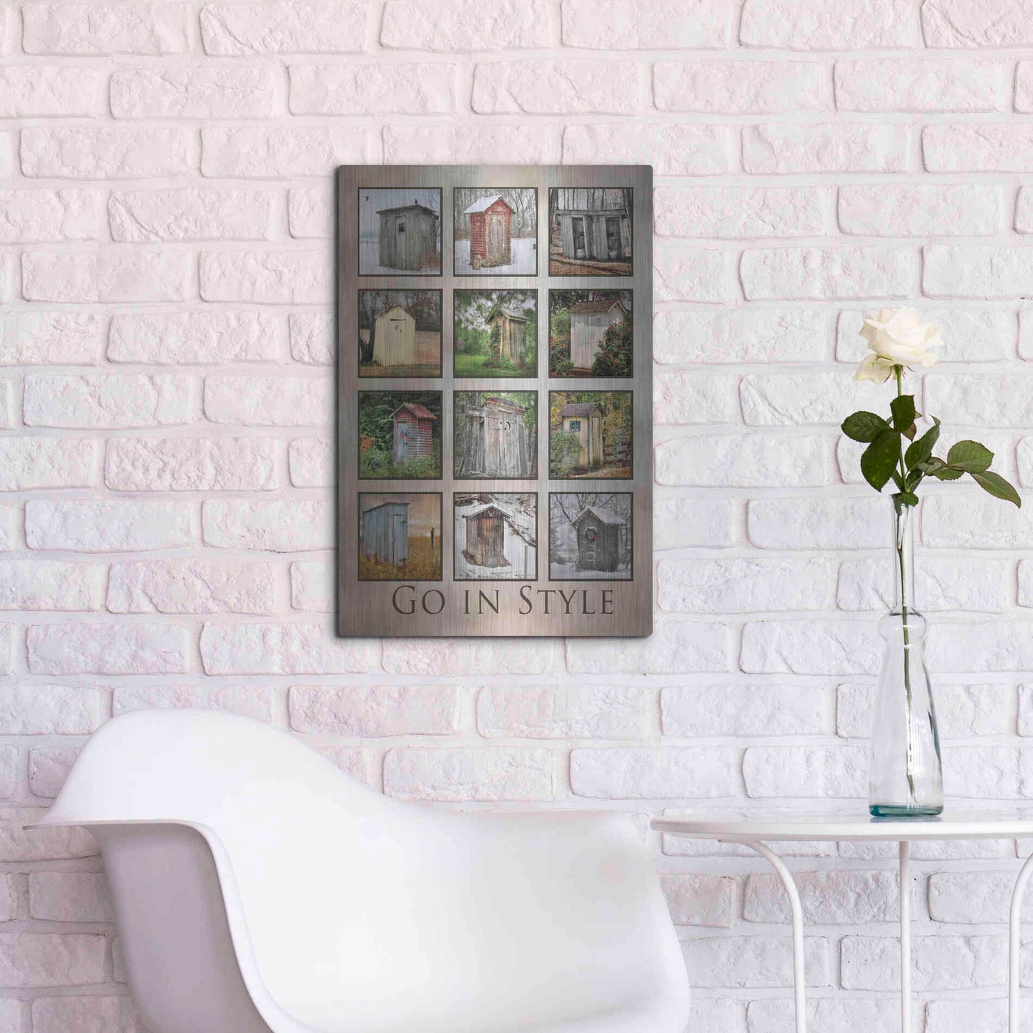 Luxe Metal Art 'Go in Style' by Lori Deiter, Metal Wall Art,16x24