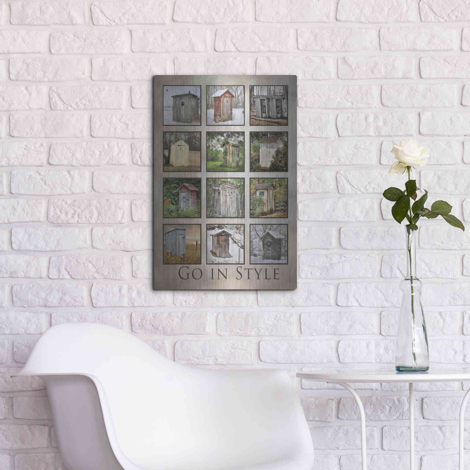 Luxe Metal Art 'Go in Style' by Lori Deiter, Metal Wall Art,16x24