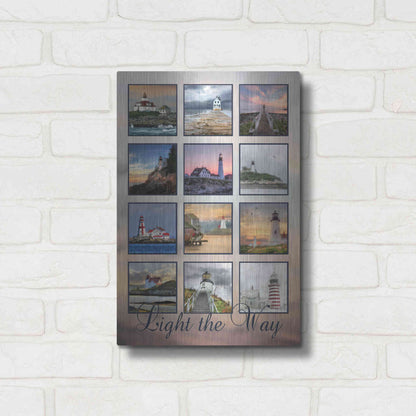 Luxe Metal Art 'Light the Way' by Lori Deiter, Metal Wall Art,12x16