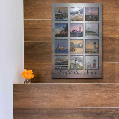 Luxe Metal Art 'Light the Way' by Lori Deiter, Metal Wall Art,12x16