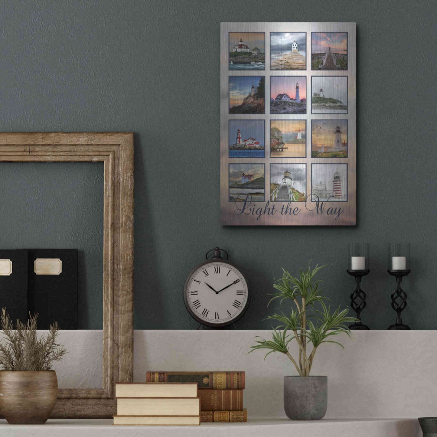 Luxe Metal Art 'Light the Way' by Lori Deiter, Metal Wall Art,12x16