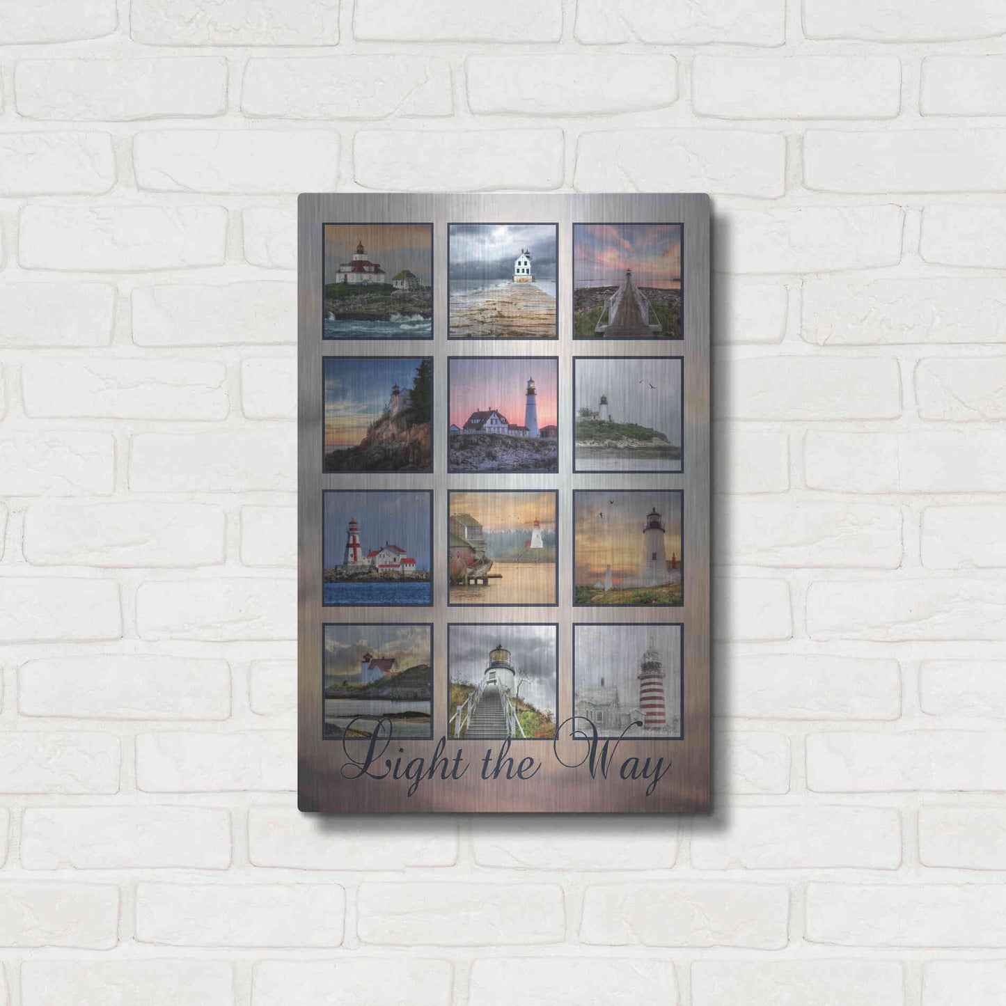 Luxe Metal Art 'Light the Way' by Lori Deiter, Metal Wall Art,16x24