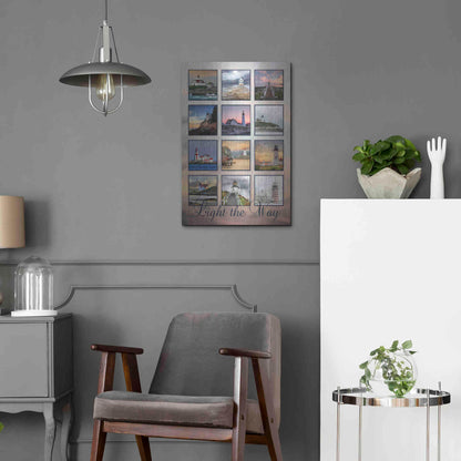 Luxe Metal Art 'Light the Way' by Lori Deiter, Metal Wall Art,16x24