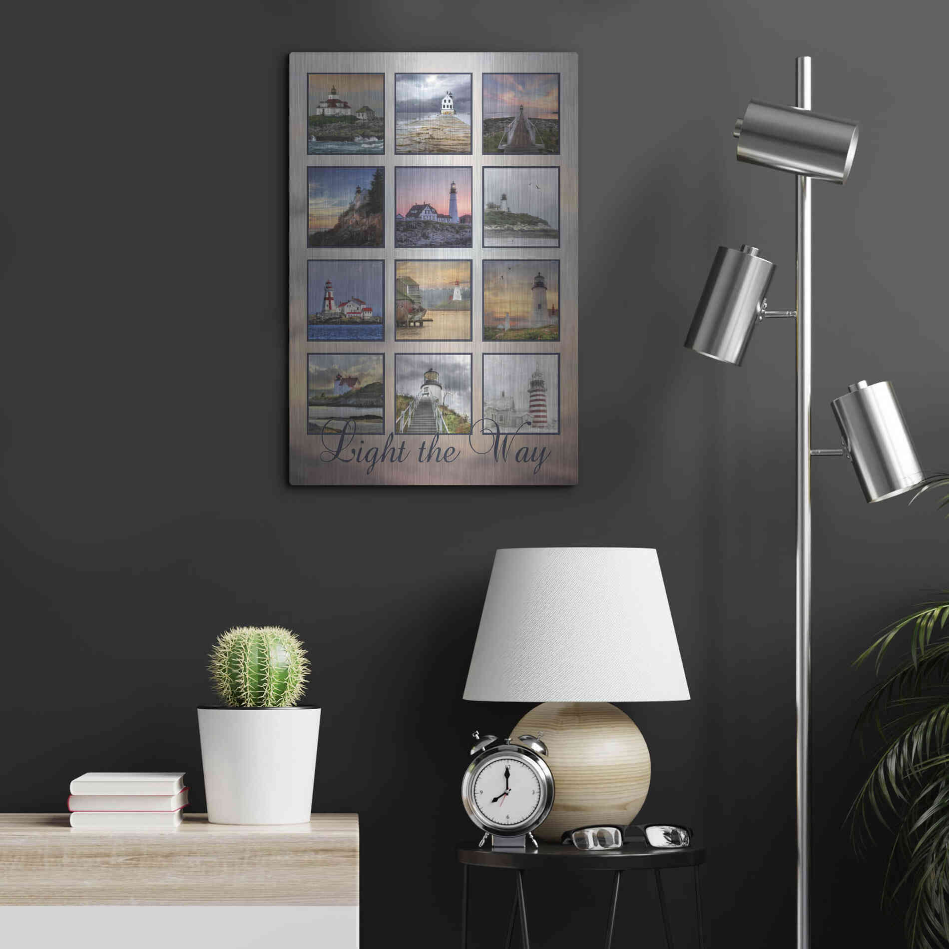 Luxe Metal Art 'Light the Way' by Lori Deiter, Metal Wall Art,16x24