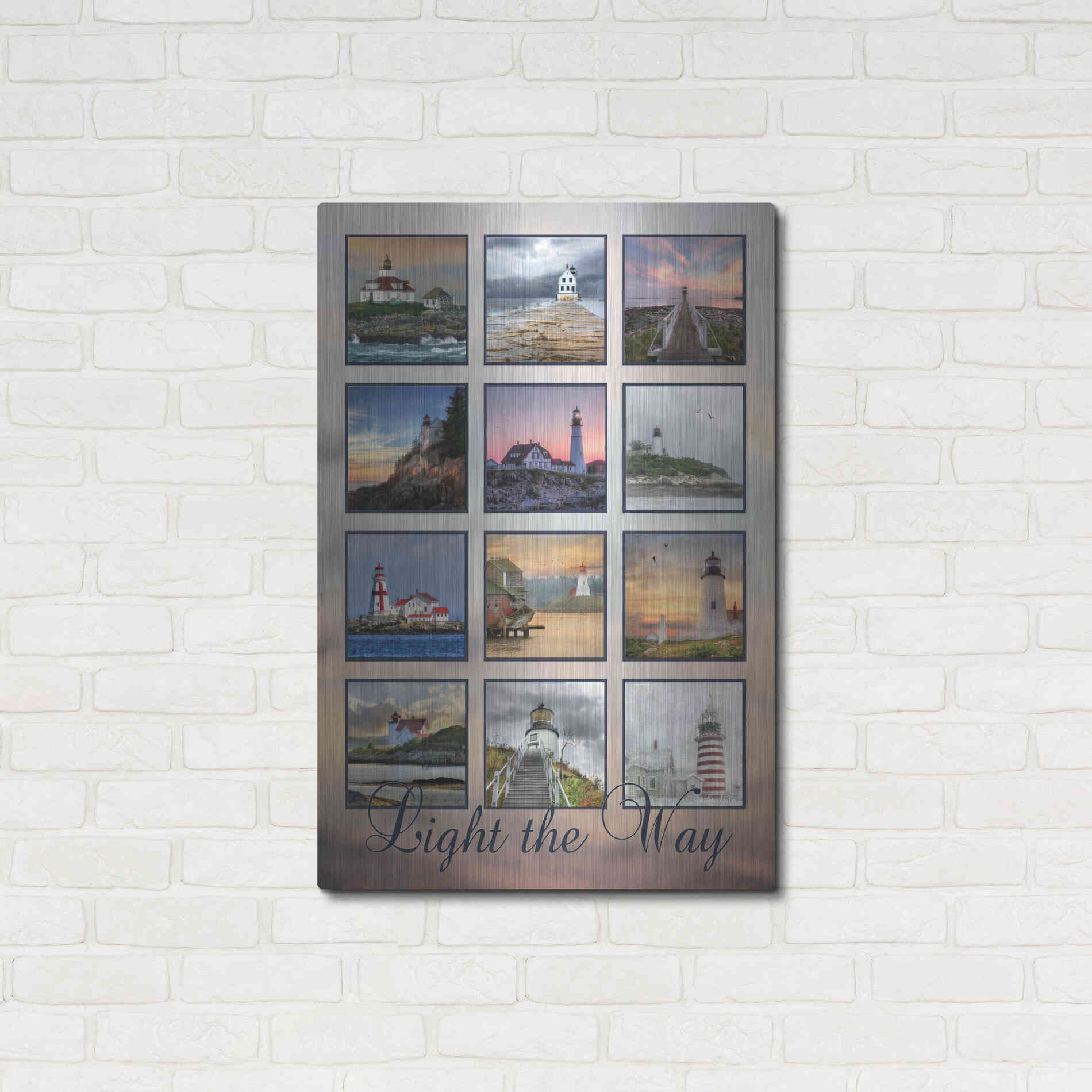 Luxe Metal Art 'Light the Way' by Lori Deiter, Metal Wall Art,24x36