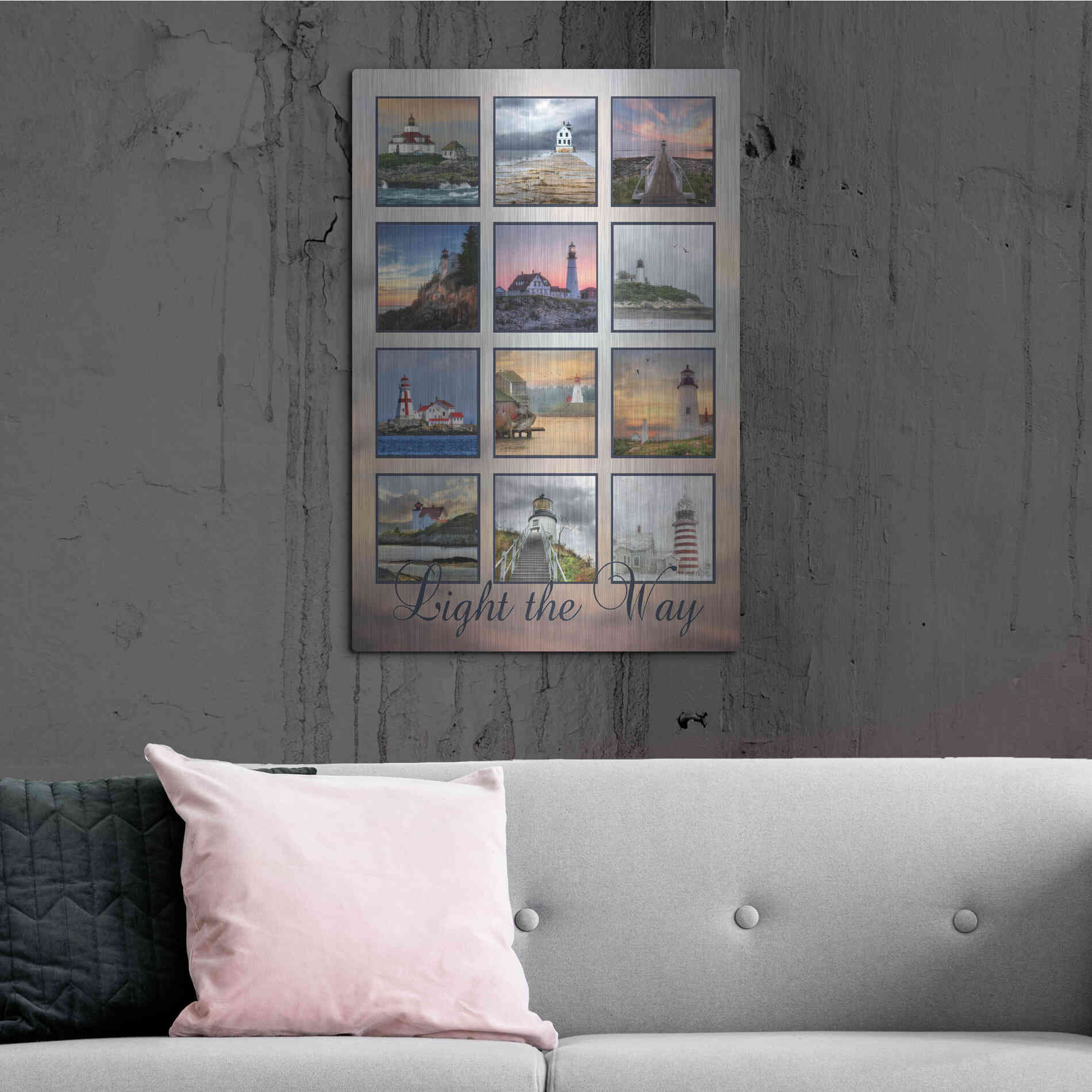 Luxe Metal Art 'Light the Way' by Lori Deiter, Metal Wall Art,24x36