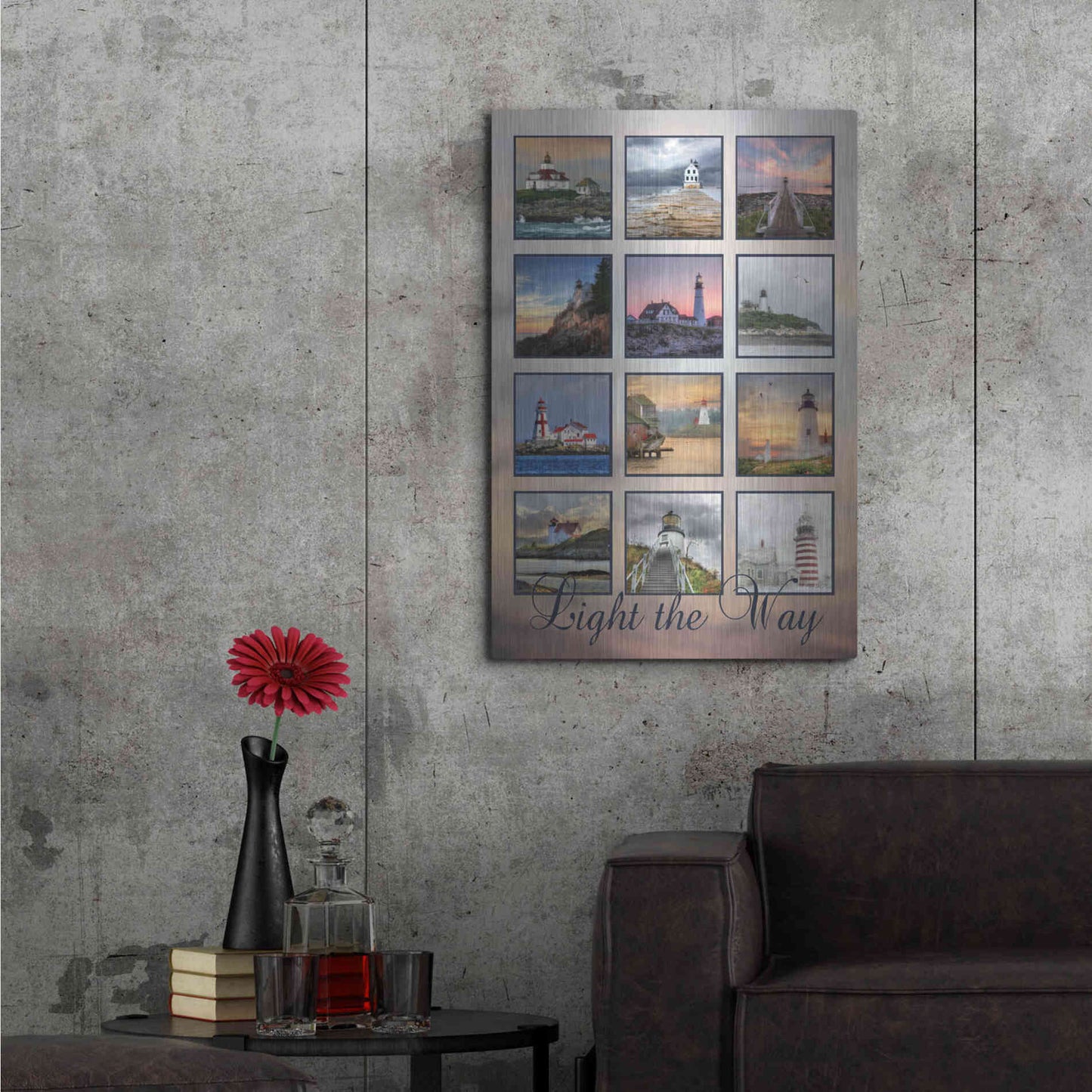 Luxe Metal Art 'Light the Way' by Lori Deiter, Metal Wall Art,24x36