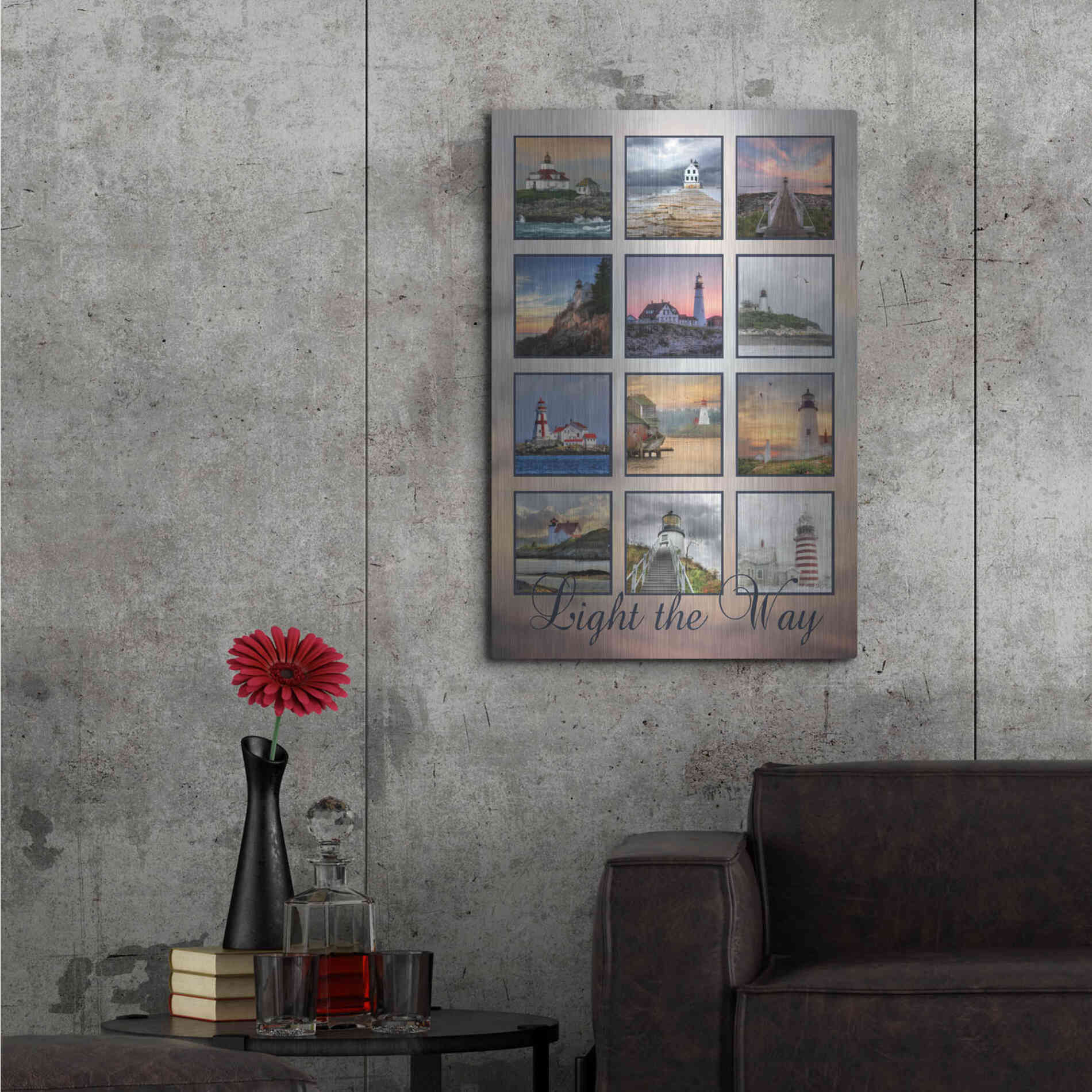 Luxe Metal Art 'Light the Way' by Lori Deiter, Metal Wall Art,24x36