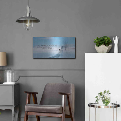 Luxe Metal Art 'Choose Your Own Path' by Lori Deiter, Metal Wall Art,24x12