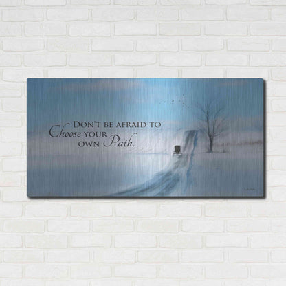 Luxe Metal Art 'Choose Your Own Path' by Lori Deiter, Metal Wall Art,48x24
