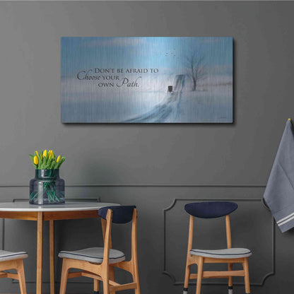 Luxe Metal Art 'Choose Your Own Path' by Lori Deiter, Metal Wall Art,48x24