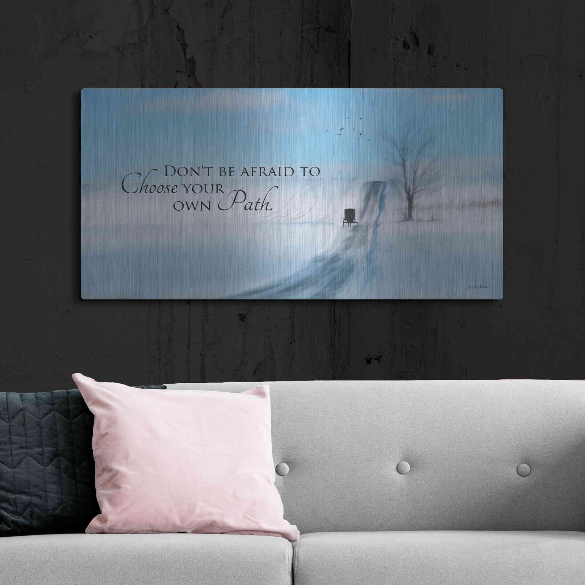 Luxe Metal Art 'Choose Your Own Path' by Lori Deiter, Metal Wall Art,48x24
