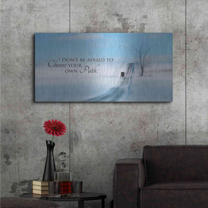 Luxe Metal Art 'Choose Your Own Path' by Lori Deiter, Metal Wall Art,48x24