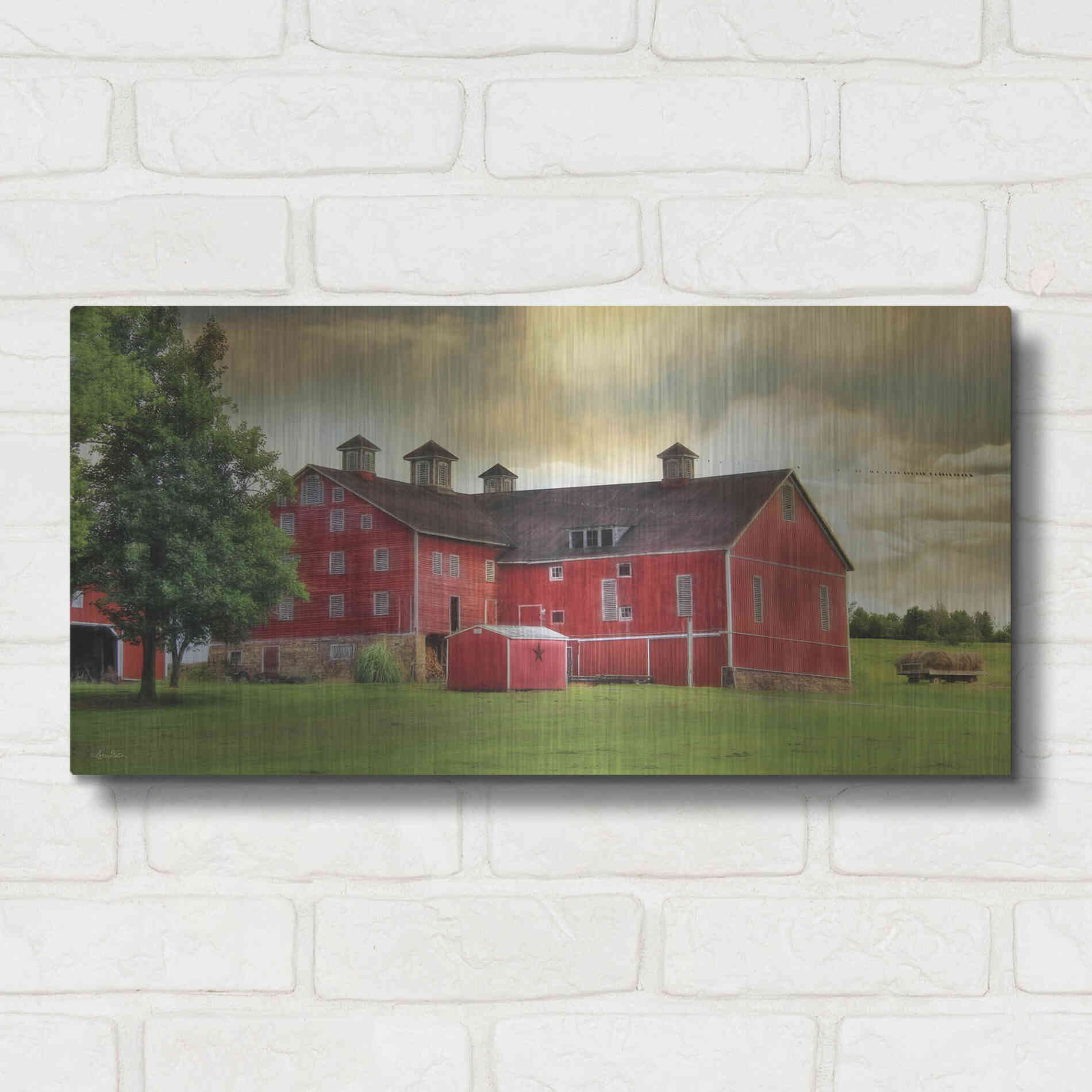 Luxe Metal Art 'Aging Gracefully' by Lori Deiter, Metal Wall Art,24x12