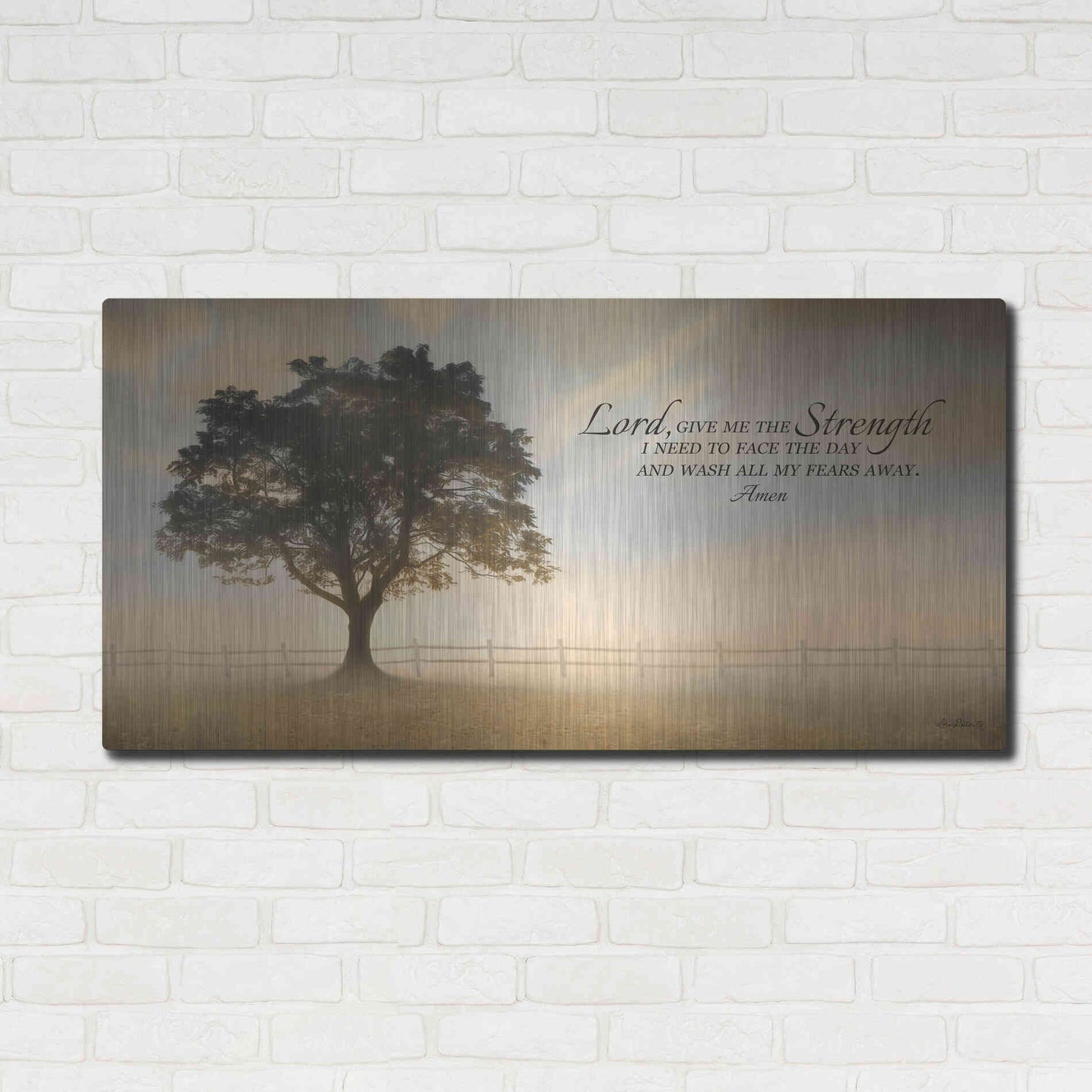 Luxe Metal Art 'Daily Prayer' by Lori Deiter, Metal Wall Art,48x24