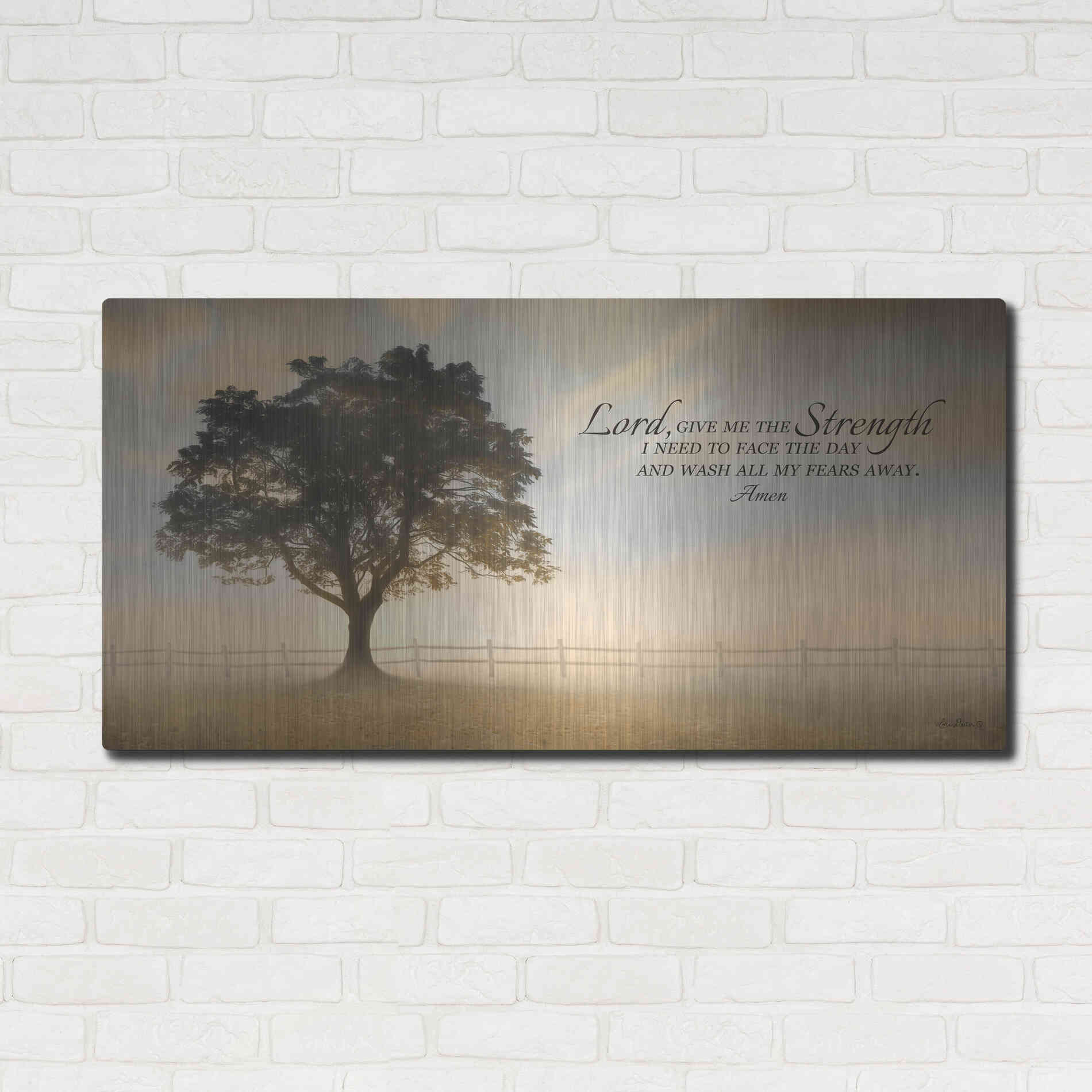 Luxe Metal Art 'Daily Prayer' by Lori Deiter, Metal Wall Art,48x24
