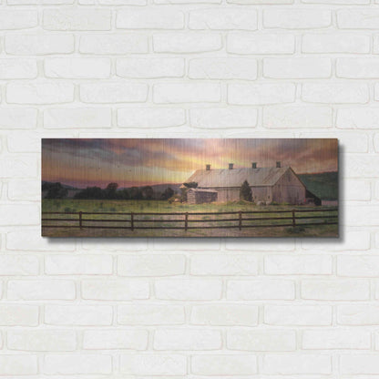 Luxe Metal Art 'Sunset in the Valley' by Lori Deiter, Metal Wall Art,36x12