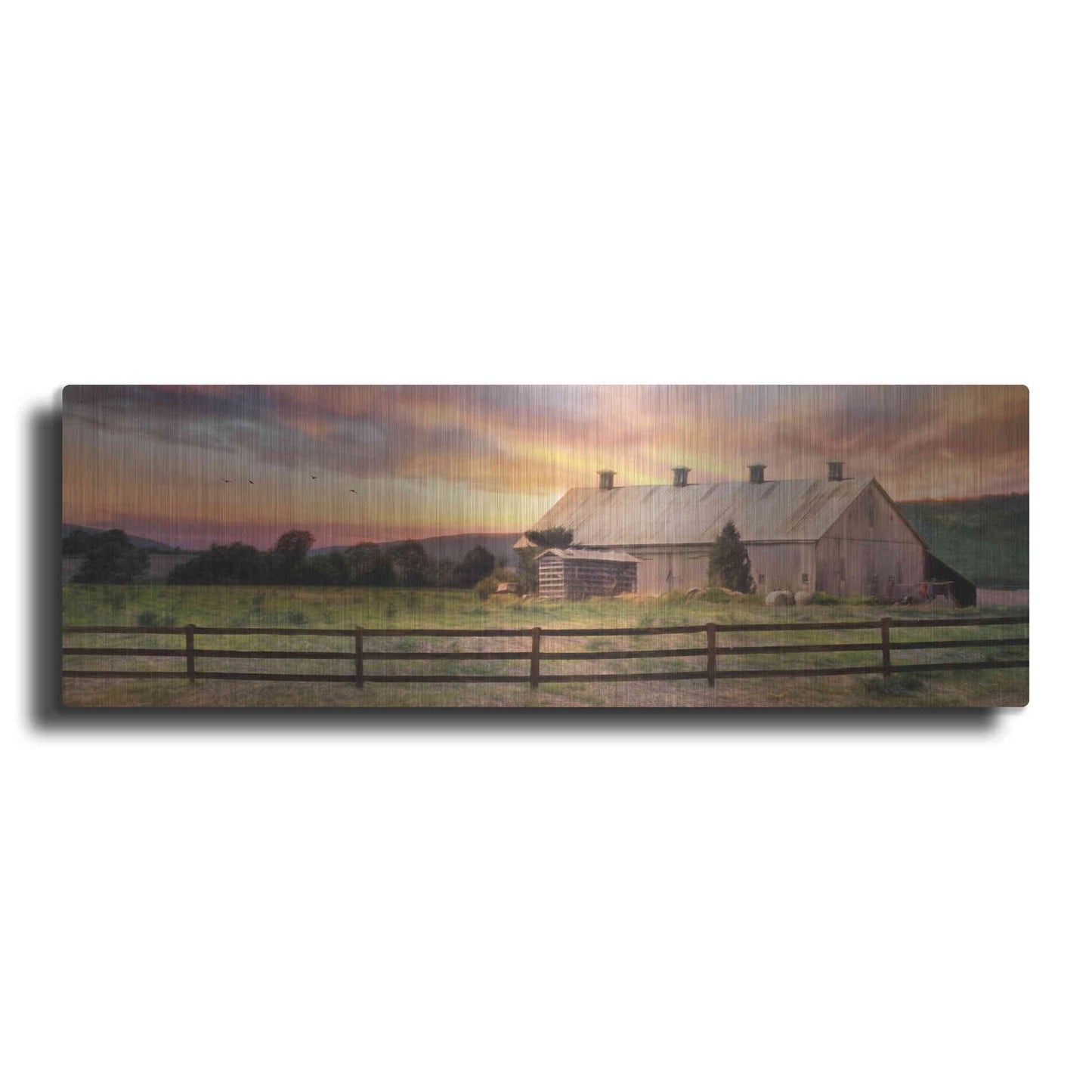 Luxe Metal Art 'Sunset in the Valley' by Lori Deiter, Metal Wall Art