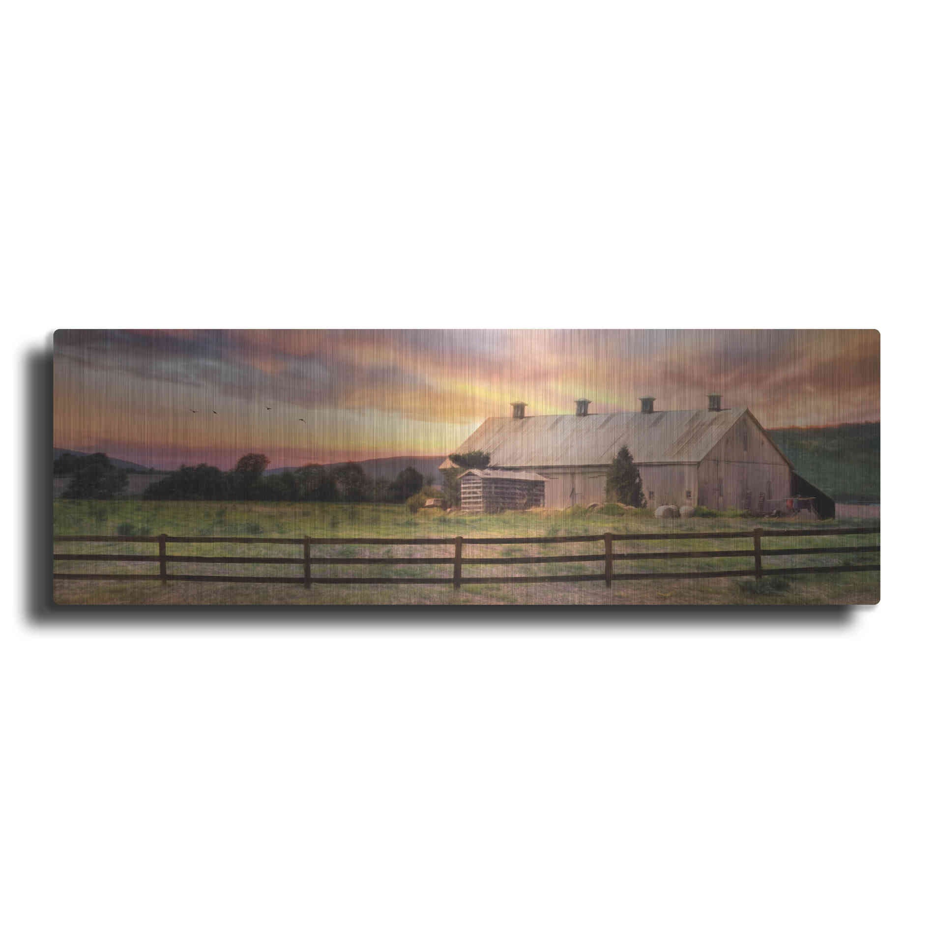 Luxe Metal Art 'Sunset in the Valley' by Lori Deiter, Metal Wall Art