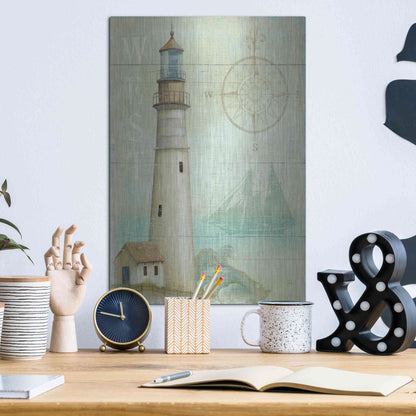 Luxe Metal Art 'West Coastal Light' by Daphne Brissonet, Metal Wall Art,12x16