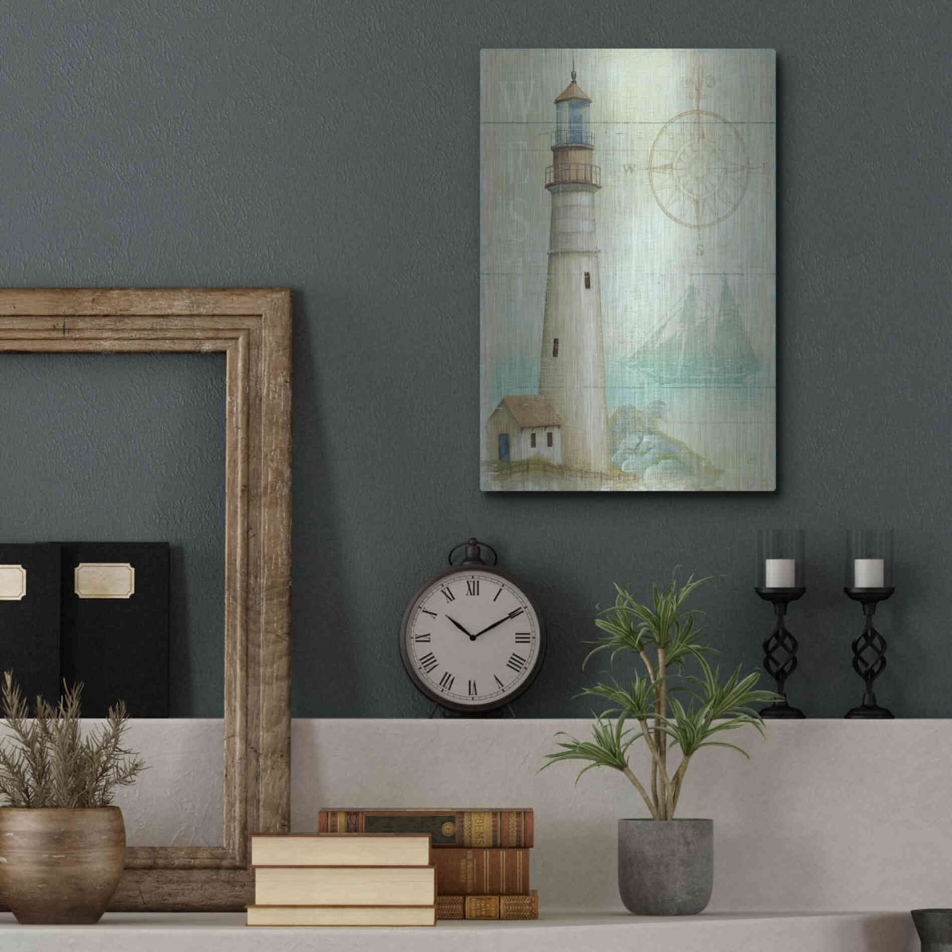 Luxe Metal Art 'West Coastal Light' by Daphne Brissonet, Metal Wall Art,12x16