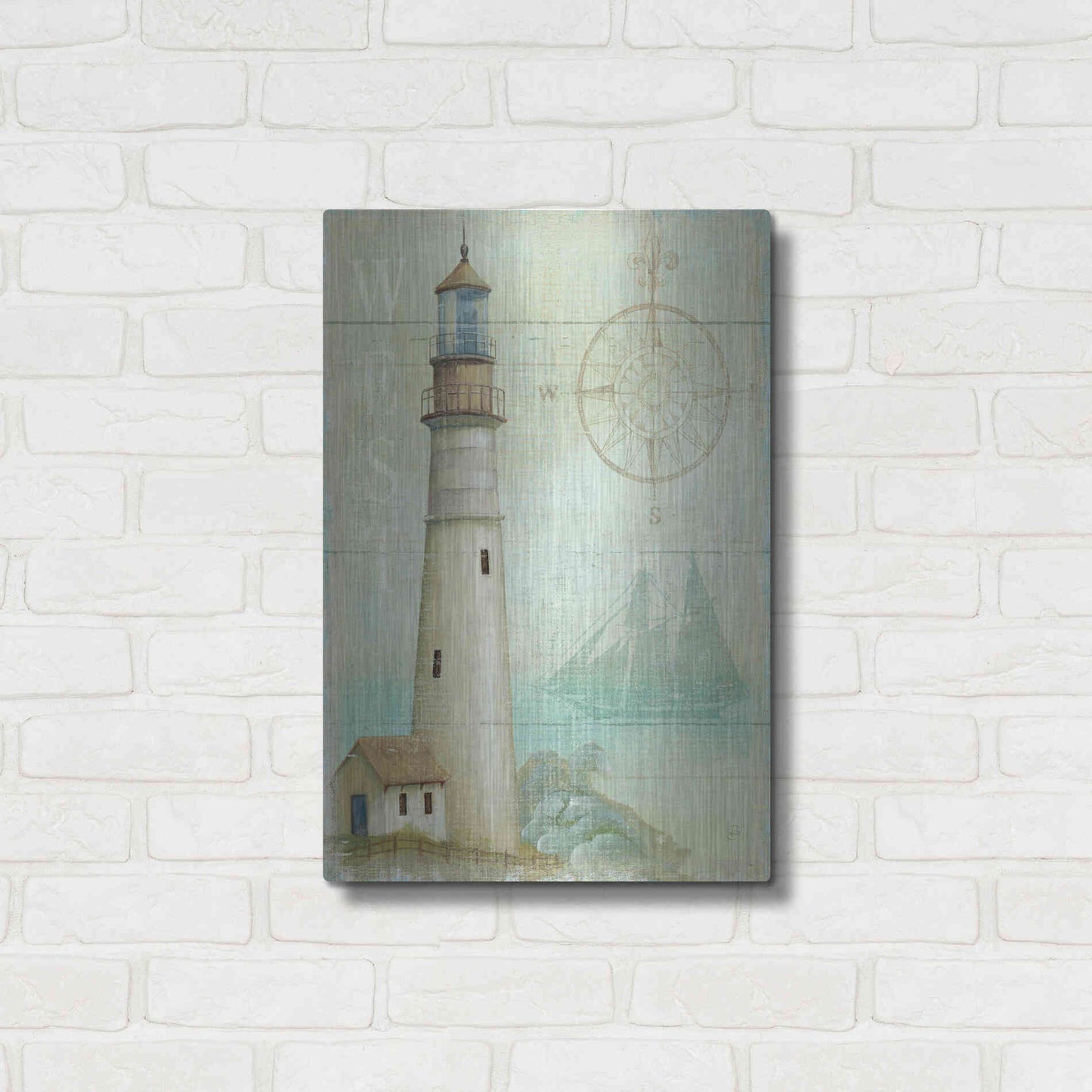 Luxe Metal Art 'West Coastal Light' by Daphne Brissonet, Metal Wall Art,16x24