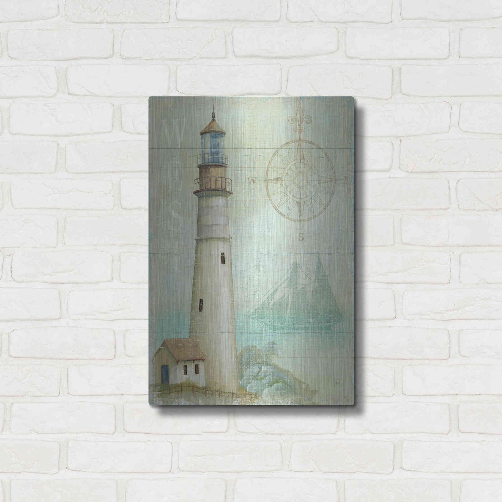 Luxe Metal Art 'West Coastal Light' by Daphne Brissonet, Metal Wall Art,16x24