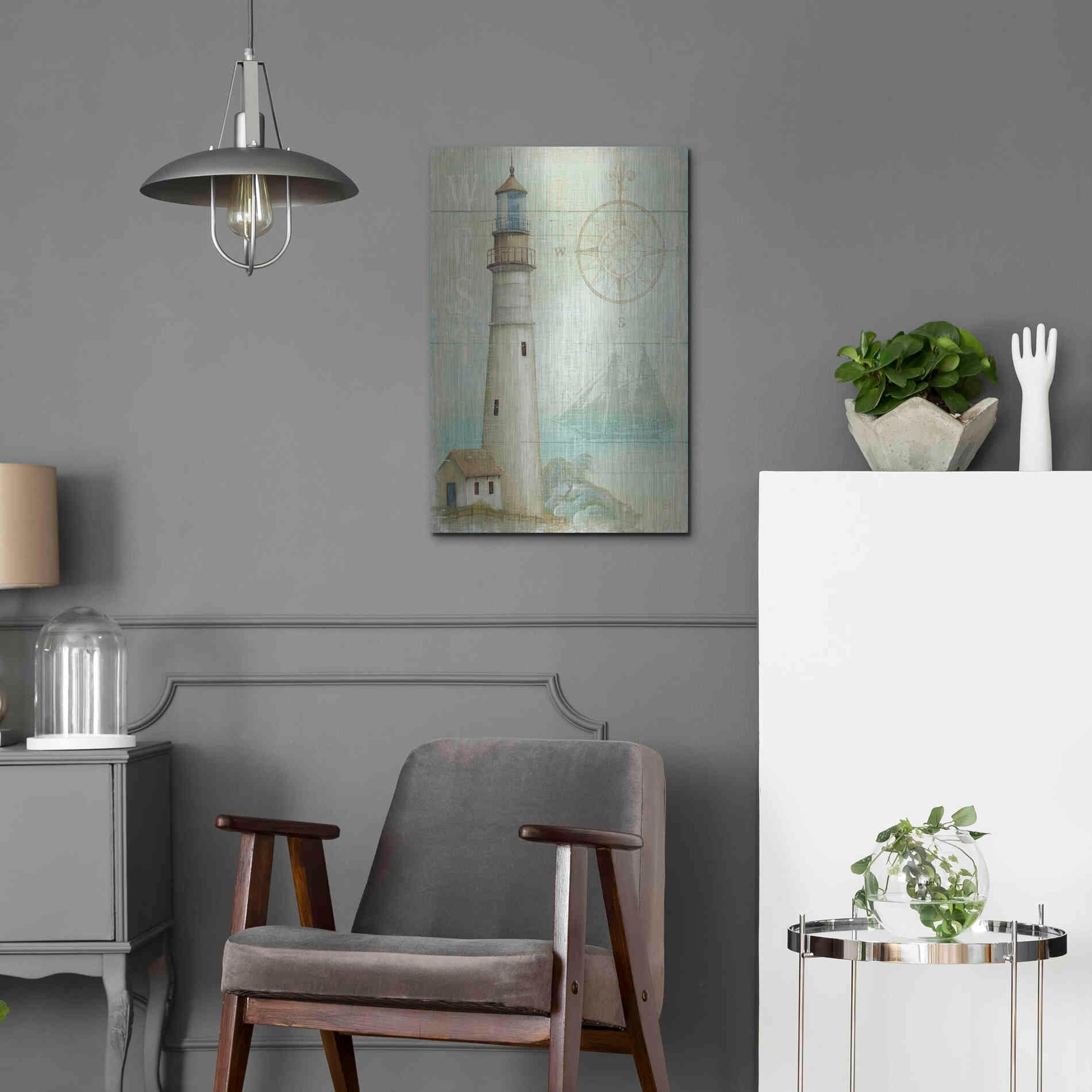 Luxe Metal Art 'West Coastal Light' by Daphne Brissonet, Metal Wall Art,16x24