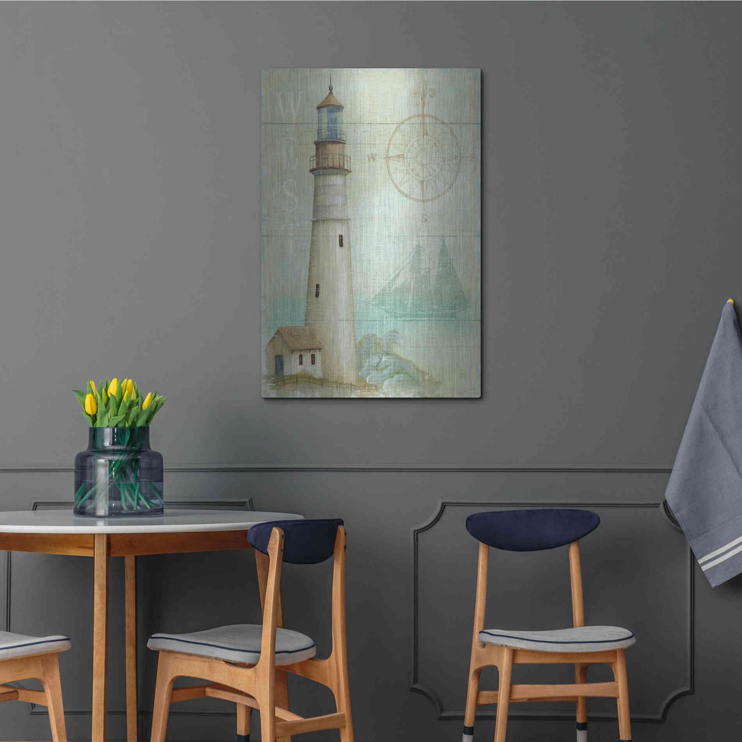 Luxe Metal Art 'West Coastal Light' by Daphne Brissonet, Metal Wall Art,24x36