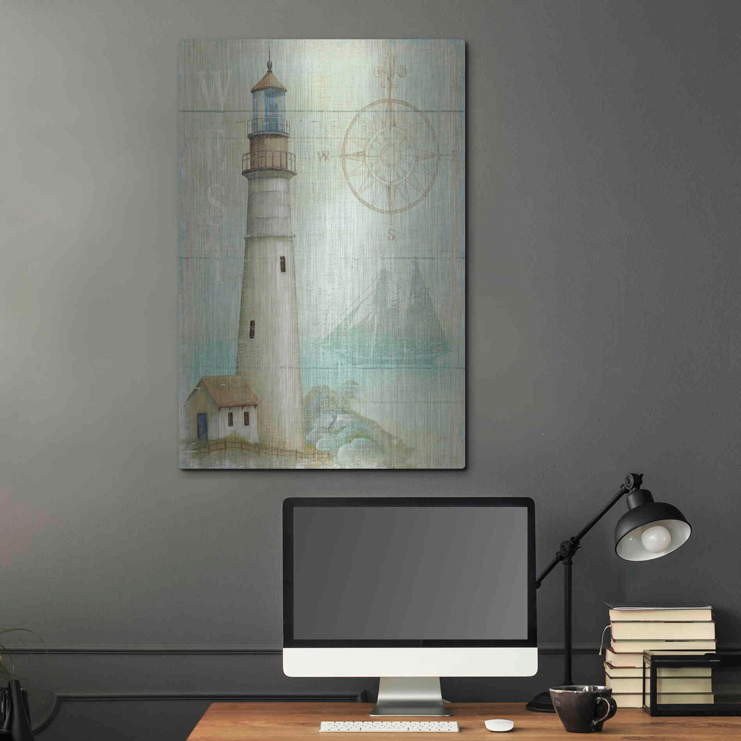Luxe Metal Art 'West Coastal Light' by Daphne Brissonet, Metal Wall Art,24x36