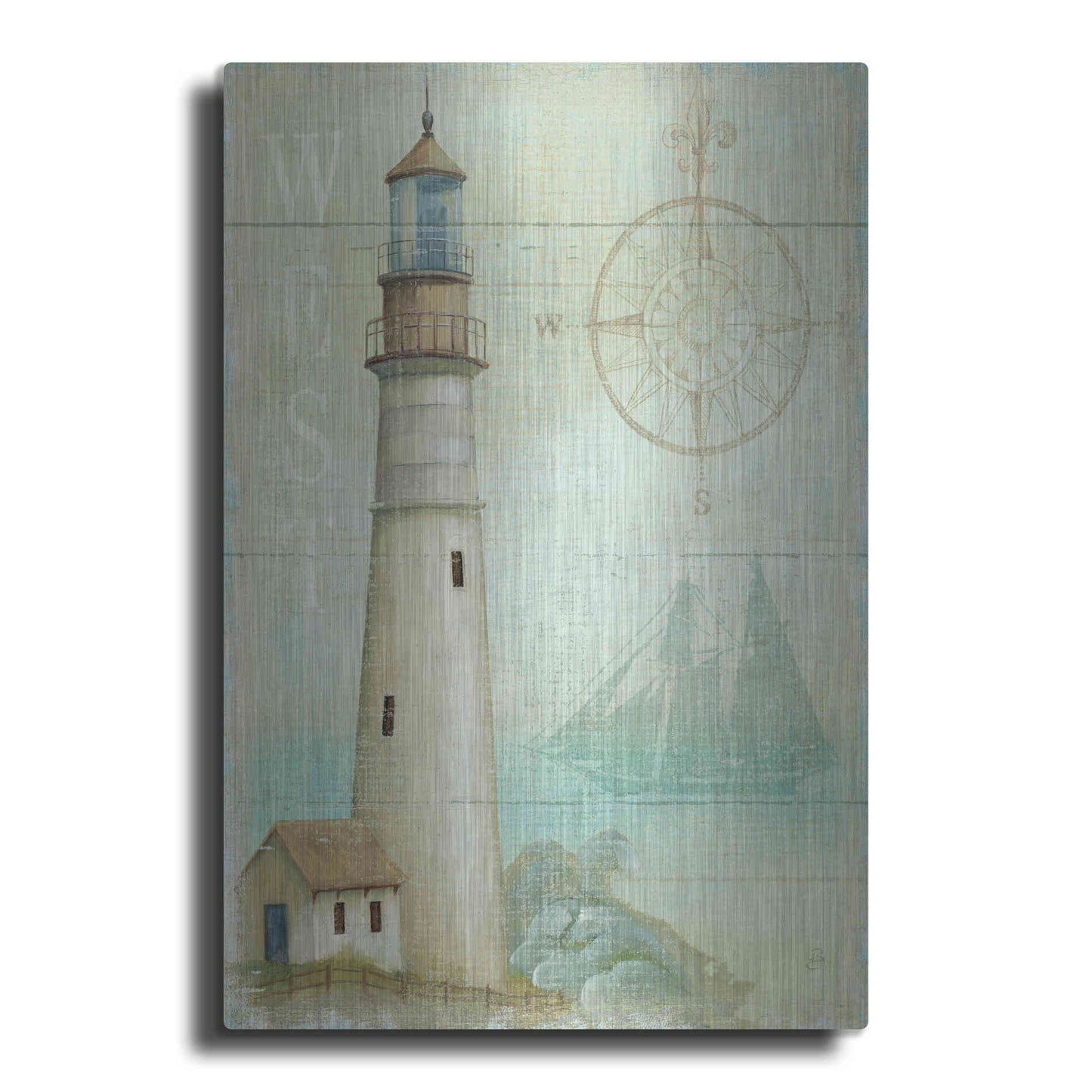 Luxe Metal Art 'West Coastal Light' by Daphne Brissonet, Metal Wall Art