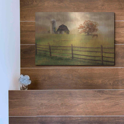 Luxe Metal Art 'Graze On' by Lori Deiter, Metal Wall Art,16x12