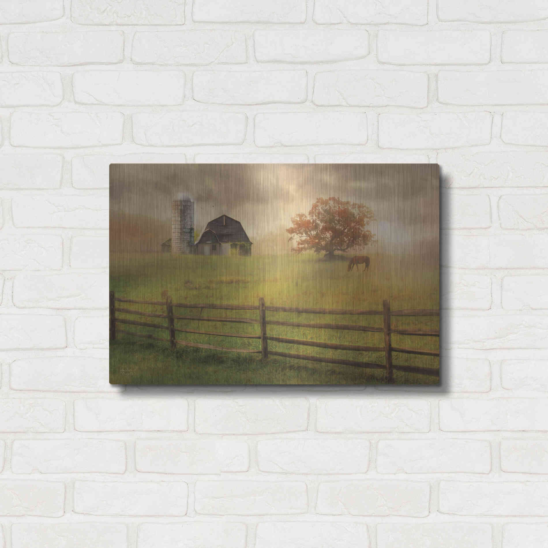 Luxe Metal Art 'Graze On' by Lori Deiter, Metal Wall Art,24x16