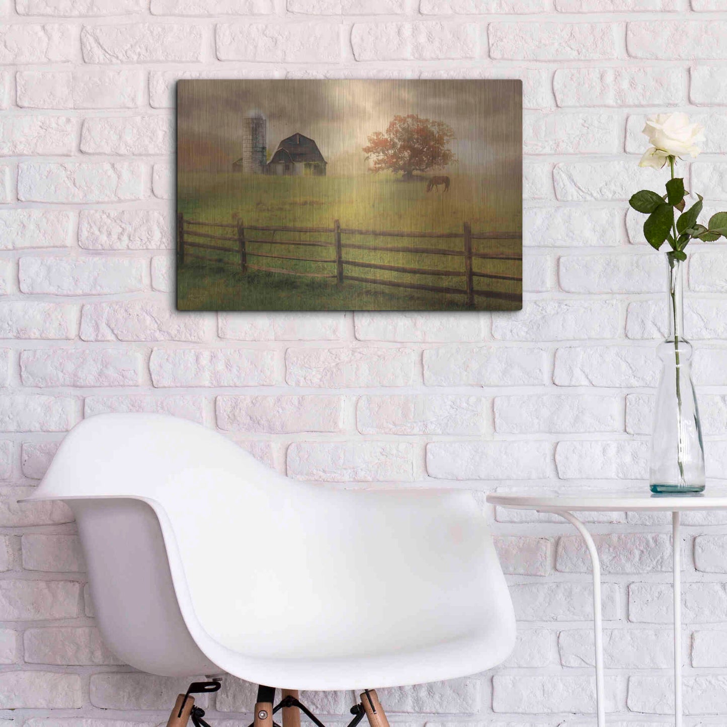 Luxe Metal Art 'Graze On' by Lori Deiter, Metal Wall Art,24x16