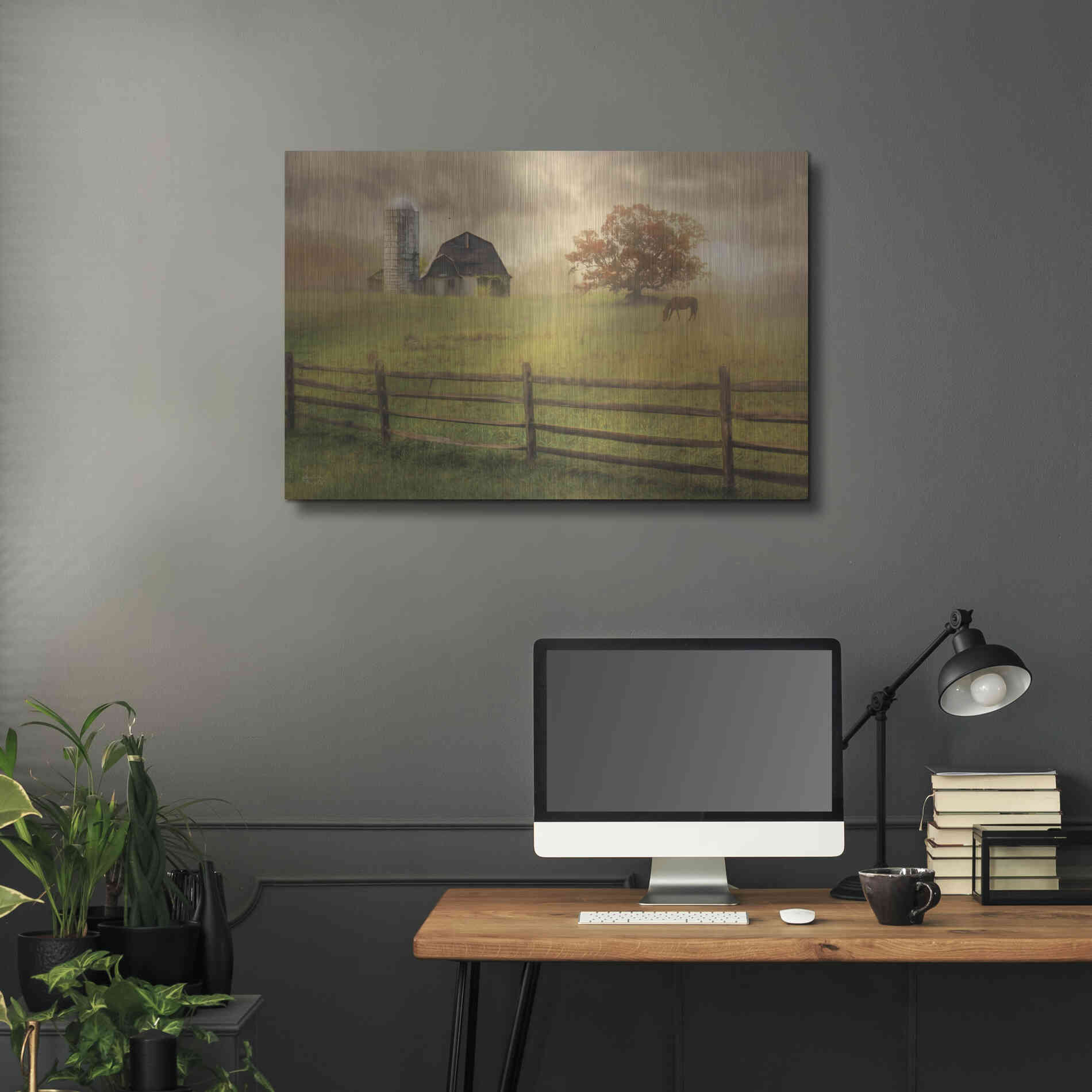 Luxe Metal Art 'Graze On' by Lori Deiter, Metal Wall Art,36x24