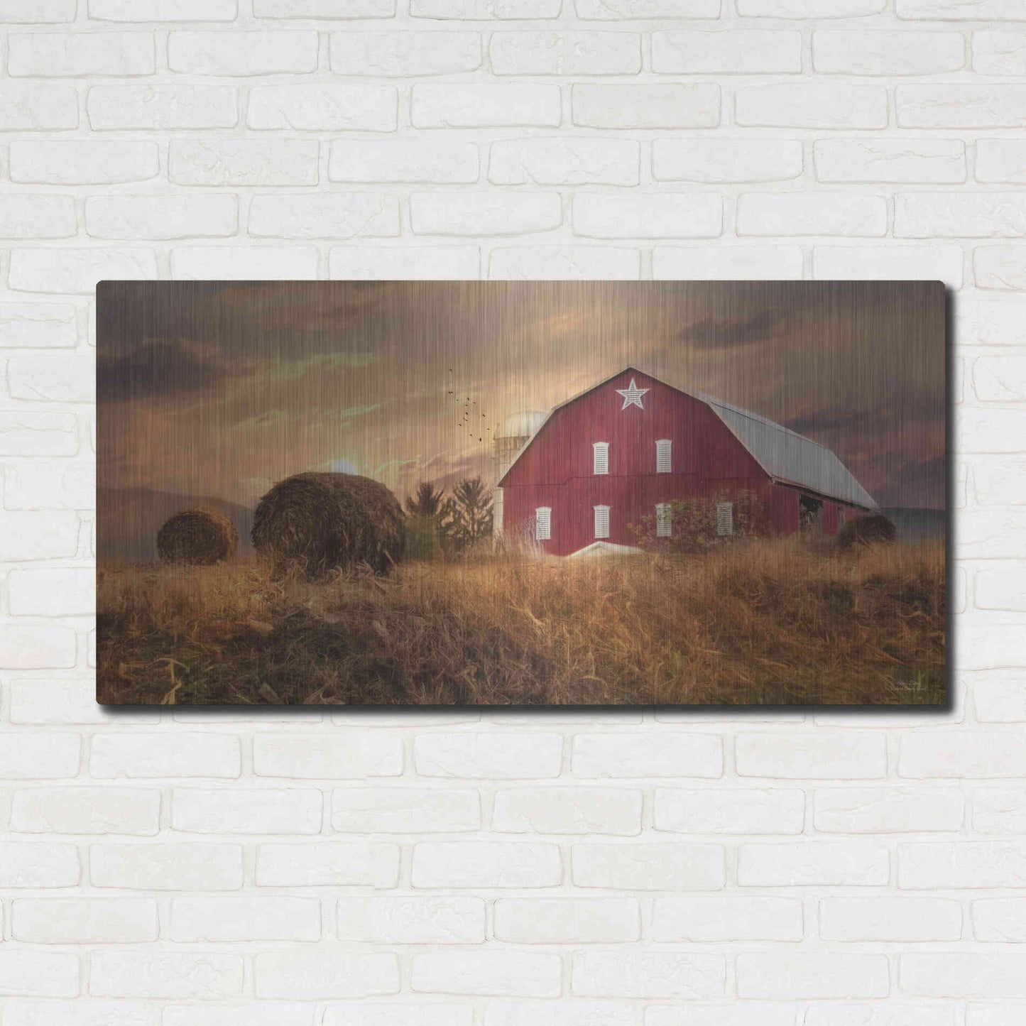 Luxe Metal Art 'Bedford County Sunset' by Lori Deiter, Metal Wall Art,48x24