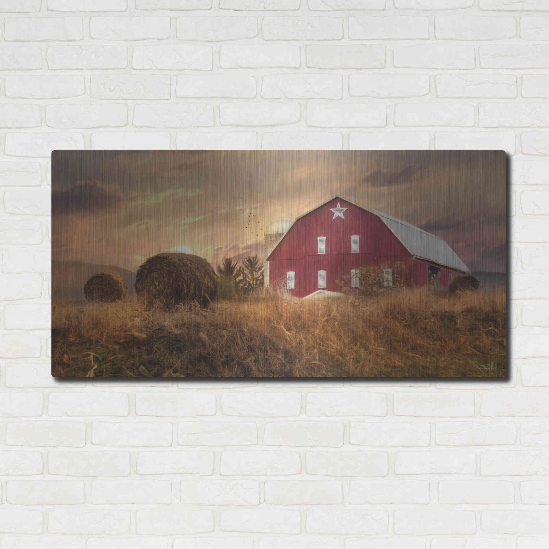 Luxe Metal Art 'Bedford County Sunset' by Lori Deiter, Metal Wall Art,48x24