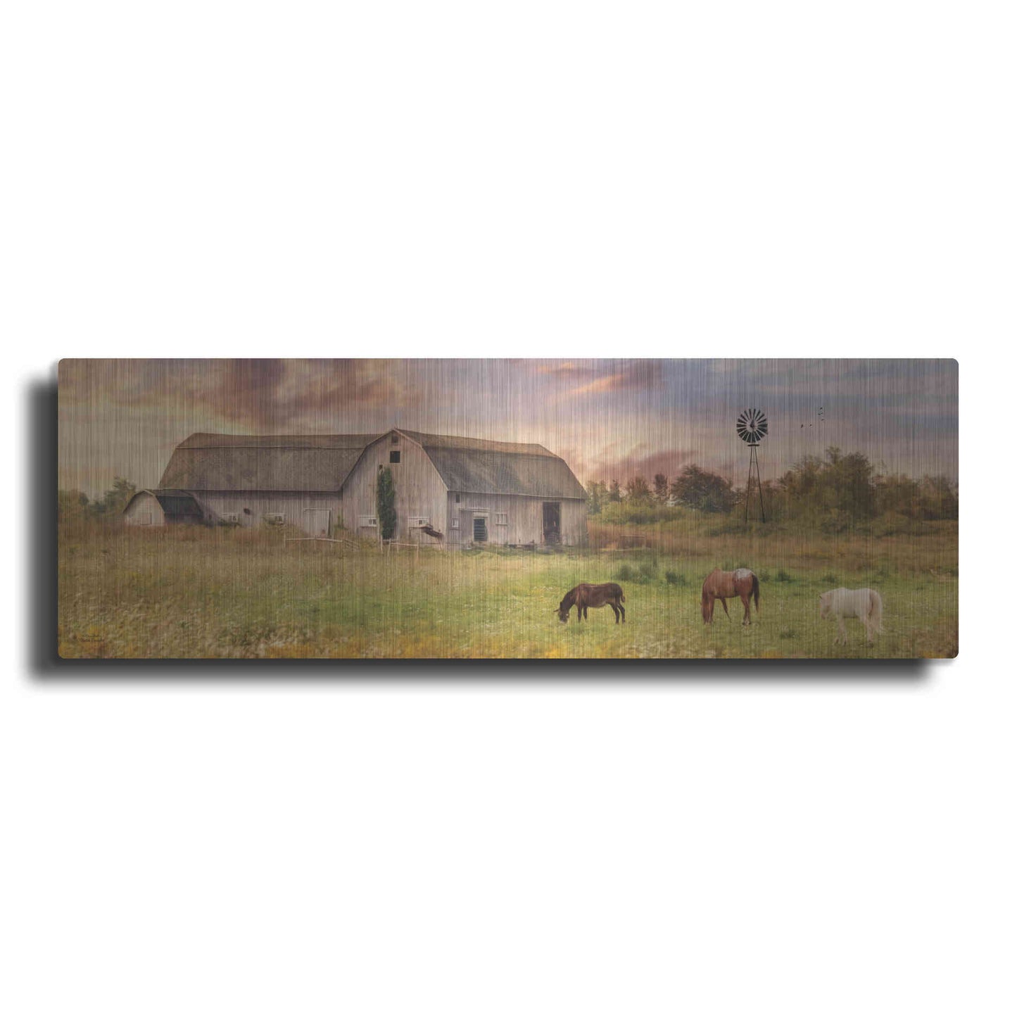 Luxe Metal Art 'Clayton Barnyard' by Lori Deiter, Metal Wall Art