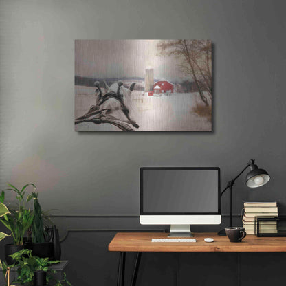 Luxe Metal Art 'Sleigh Ride in the Country' by Lori Deiter, Metal Wall Art,36x24