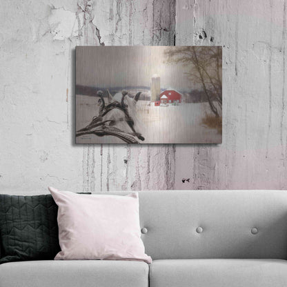 Luxe Metal Art 'Sleigh Ride in the Country' by Lori Deiter, Metal Wall Art,36x24