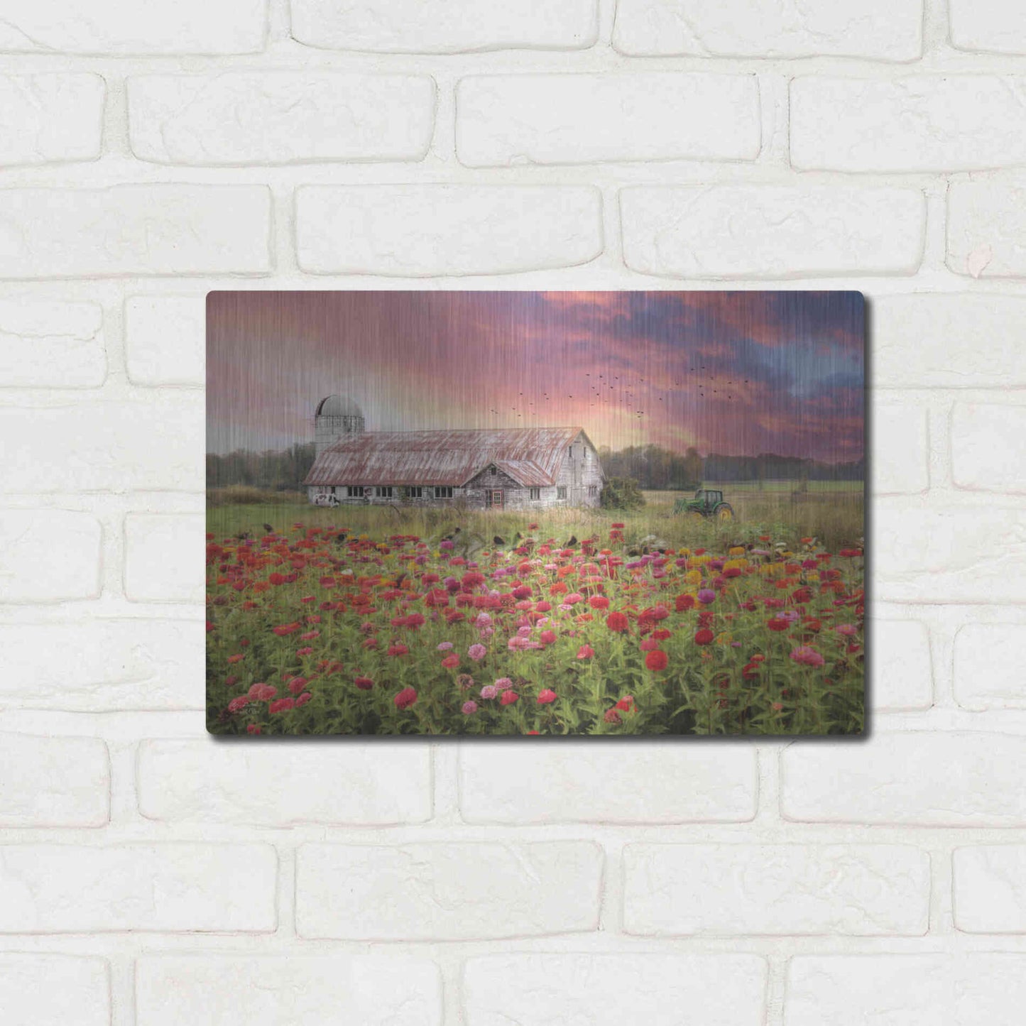 Luxe Metal Art 'Vermont Colors' by Lori Deiter, Metal Wall Art,16x12