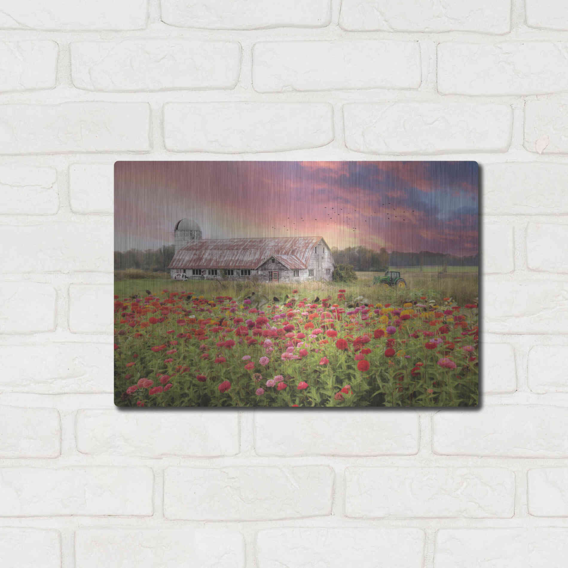 Luxe Metal Art 'Vermont Colors' by Lori Deiter, Metal Wall Art,16x12