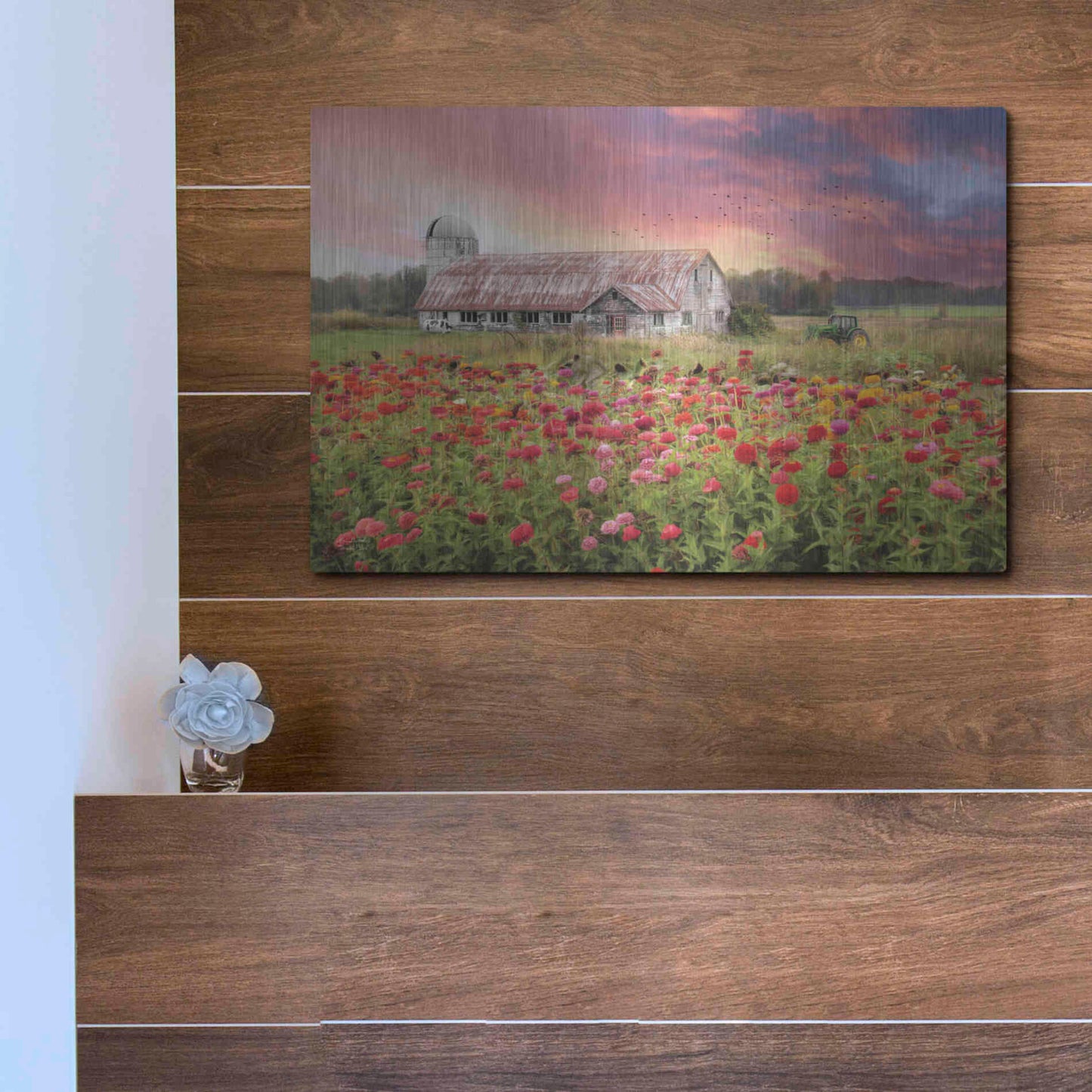 Luxe Metal Art 'Vermont Colors' by Lori Deiter, Metal Wall Art,16x12