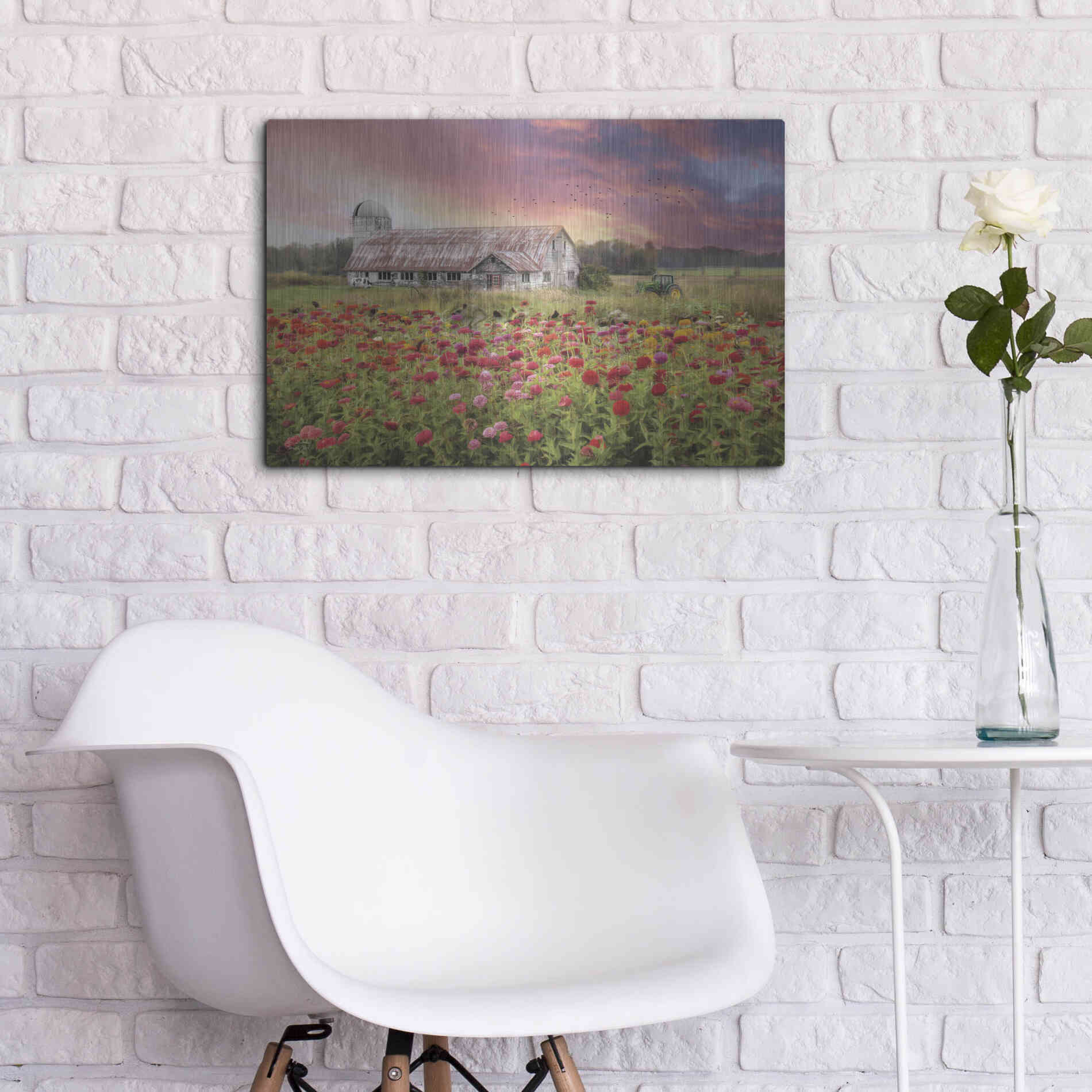 Luxe Metal Art 'Vermont Colors' by Lori Deiter, Metal Wall Art,24x16