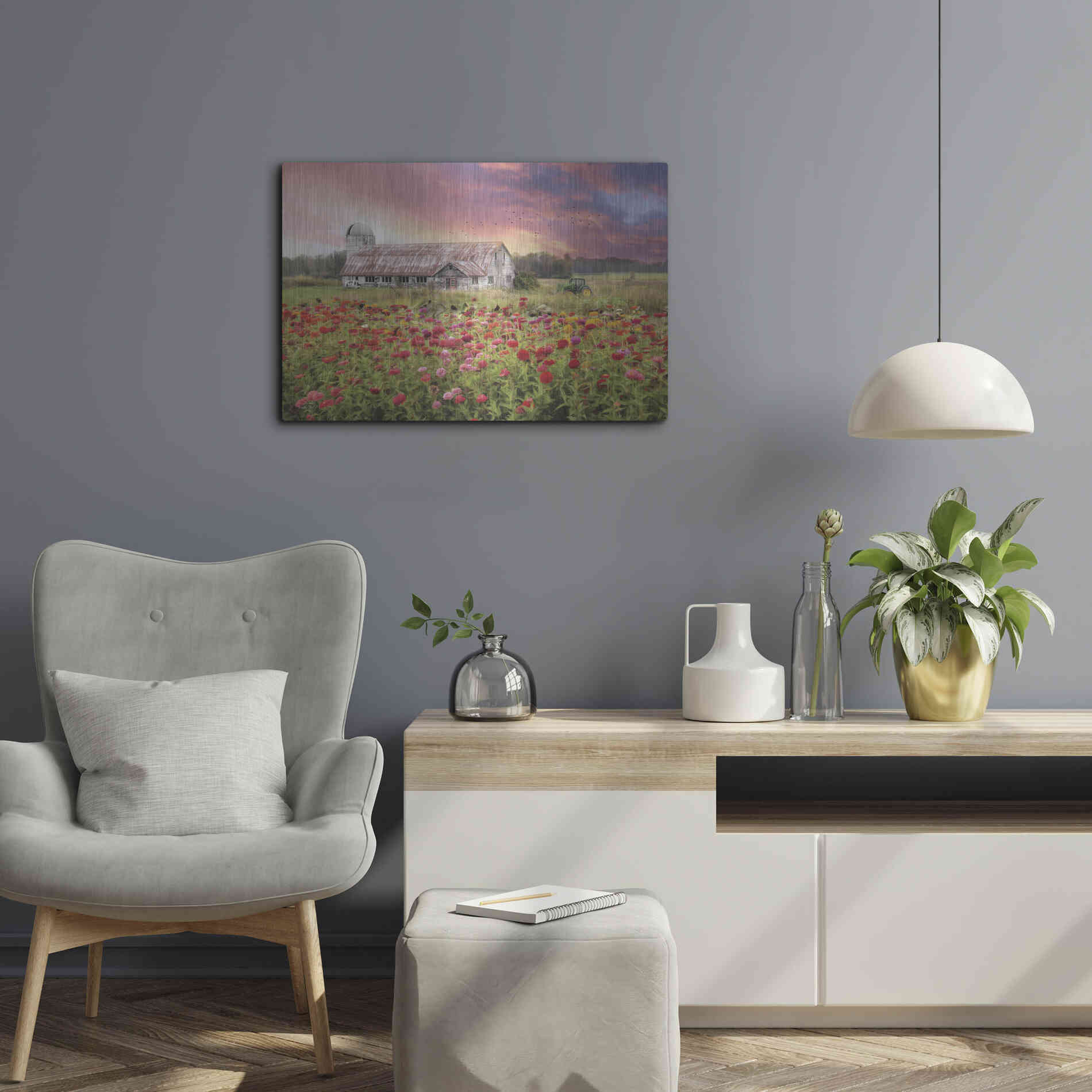 Luxe Metal Art 'Vermont Colors' by Lori Deiter, Metal Wall Art,24x16