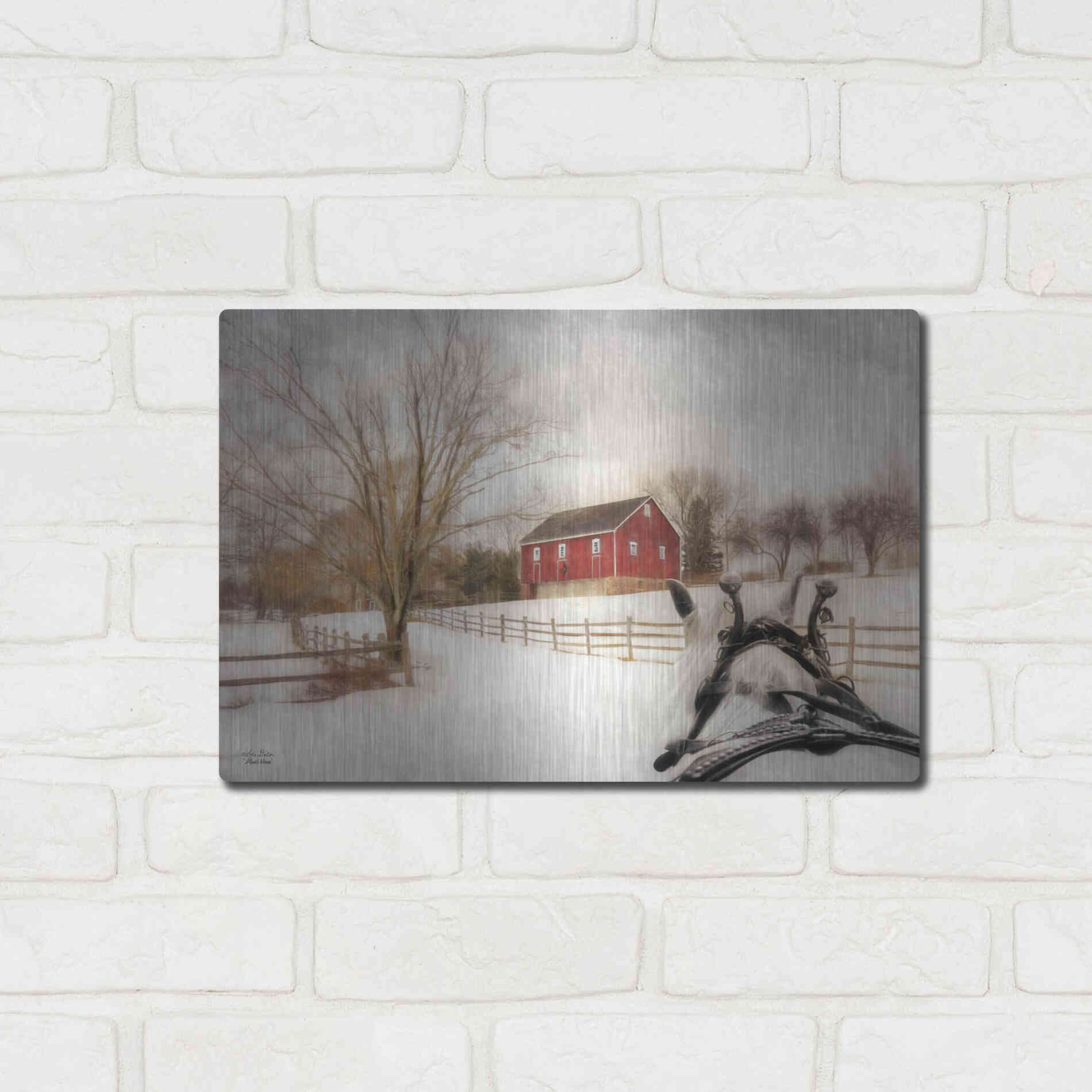 Luxe Metal Art 'Almost Home' by Lori Deiter, Metal Wall Art,16x12