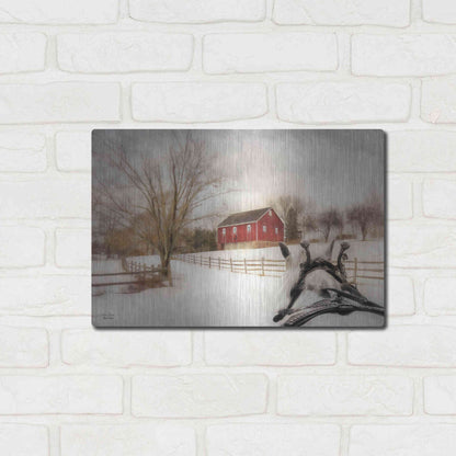 Luxe Metal Art 'Almost Home' by Lori Deiter, Metal Wall Art,16x12