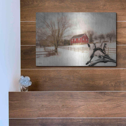 Luxe Metal Art 'Almost Home' by Lori Deiter, Metal Wall Art,16x12