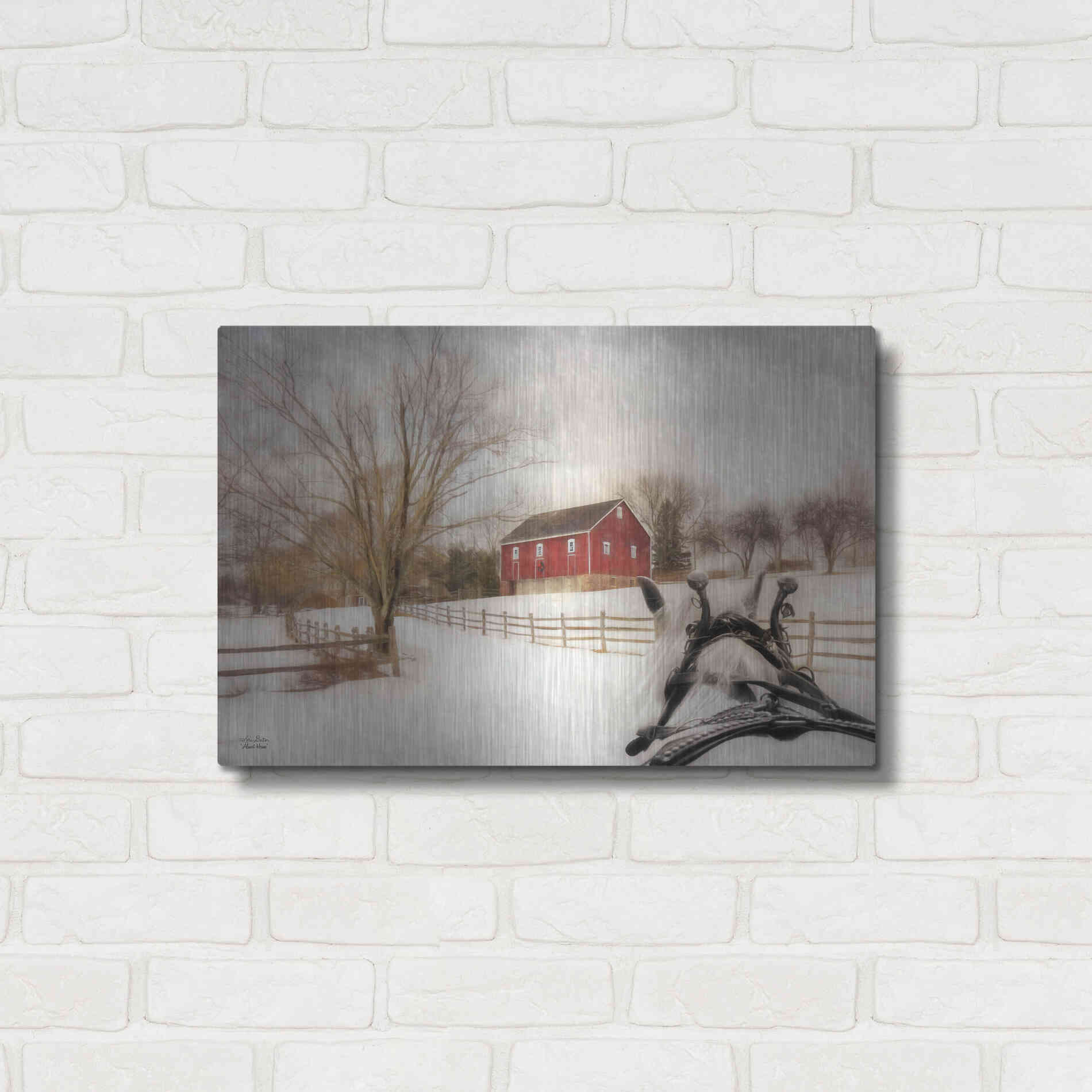 Luxe Metal Art 'Almost Home' by Lori Deiter, Metal Wall Art,24x16