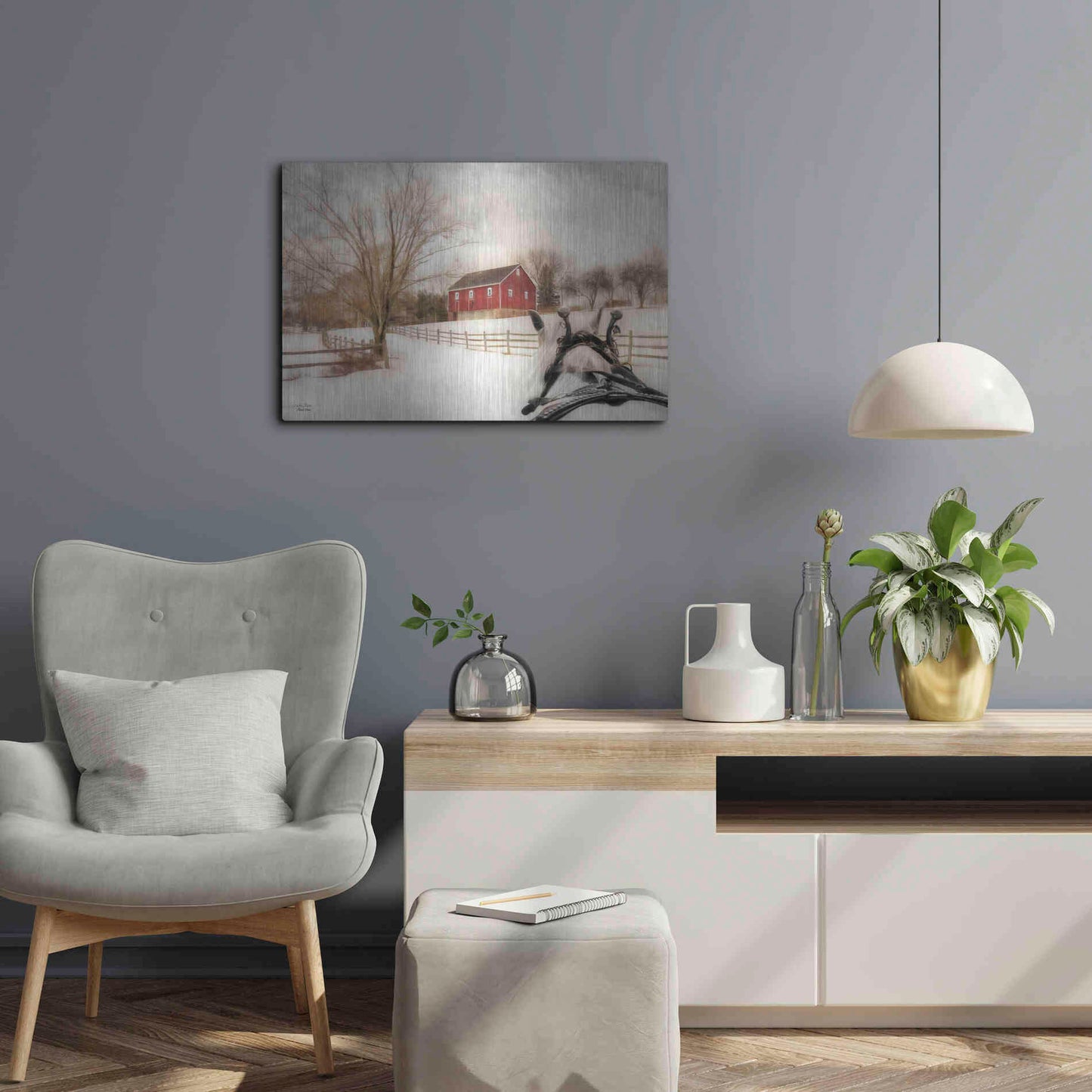 Luxe Metal Art 'Almost Home' by Lori Deiter, Metal Wall Art,24x16